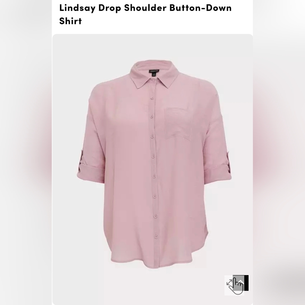 Torrid Lindsay Drop Shoulder Button-Down Shirt